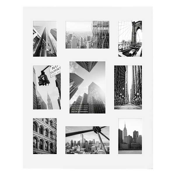 9-Opening White Collage Picture Frame, 16x20