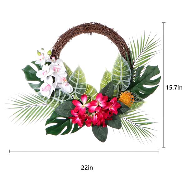 Hylaea Plants Half Wreath, 22"