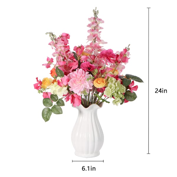 Pink Flower Arrangement in Magnesia Vase, 20"