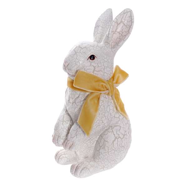 Honeybloom Standing Crackled Easter Bunny, 8"