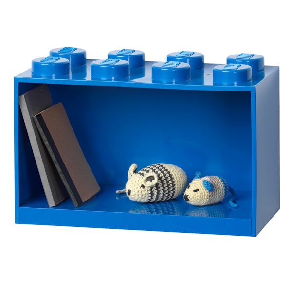 8-Knobs Lego Brick Shelf, Blue