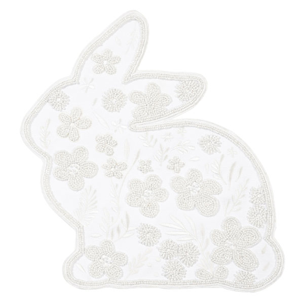 Providence Beaded Bunny Placemat, 16"