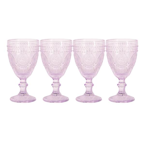 Set of 4 Circa Lavender Wine Goblets, 10oz