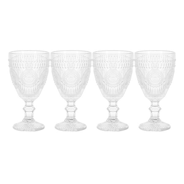 Set of 4 Circa Clear Wine Goblets, 10oz