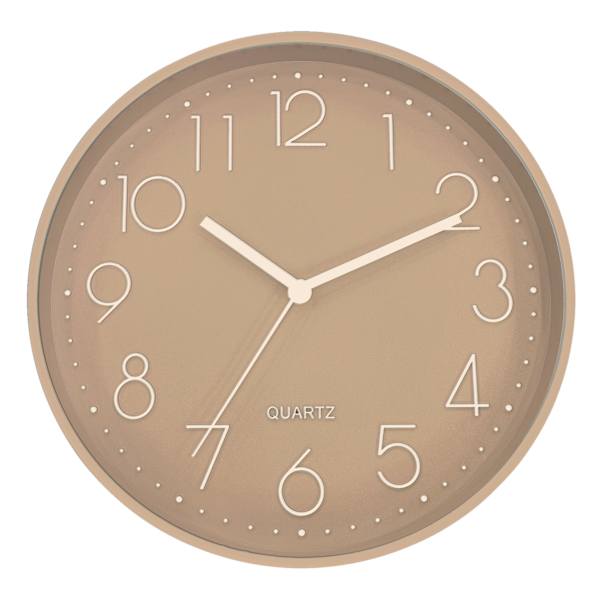 Monotone Beige Wall Clock, 12"