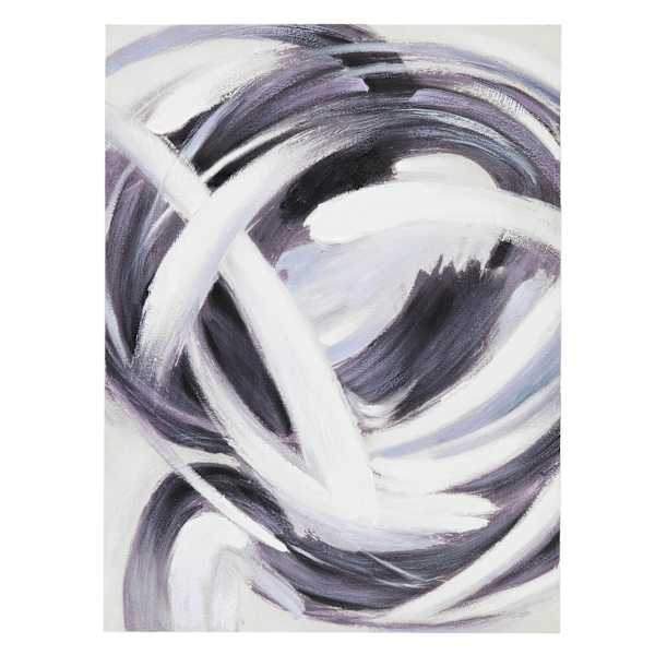 Crosby St. Blue & Grey Abstract Canvas Wall Art, 35x47