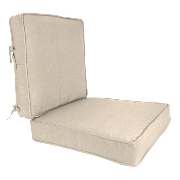 2-Piece Tahiti Beige Outdoor Deep Seat Cushion