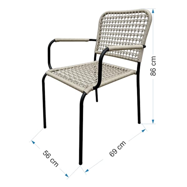 Crosby St. Byron Rope Patio Chair, Tan