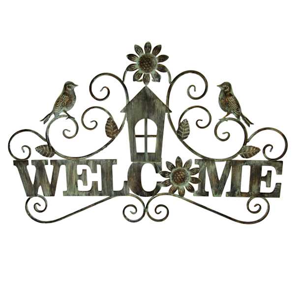 Welcome Birds Outdoor Wall Decor, 28"