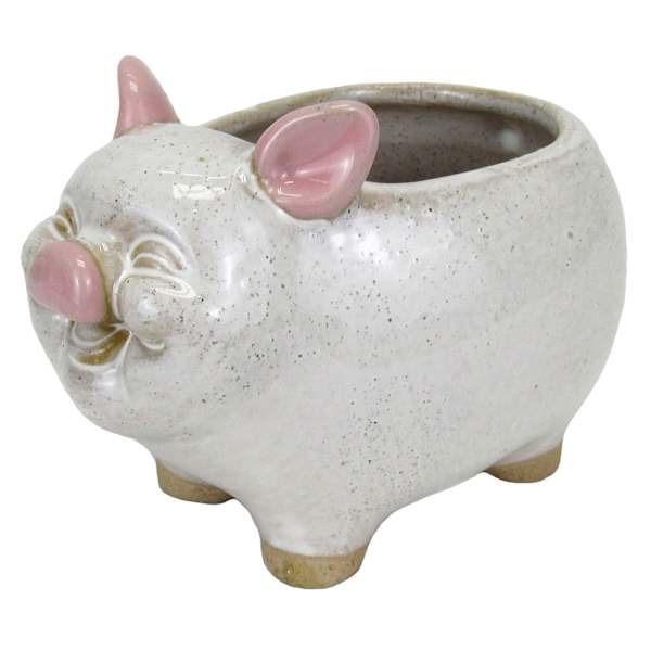 Indoor Pig Ceramic Pot, Extra Small