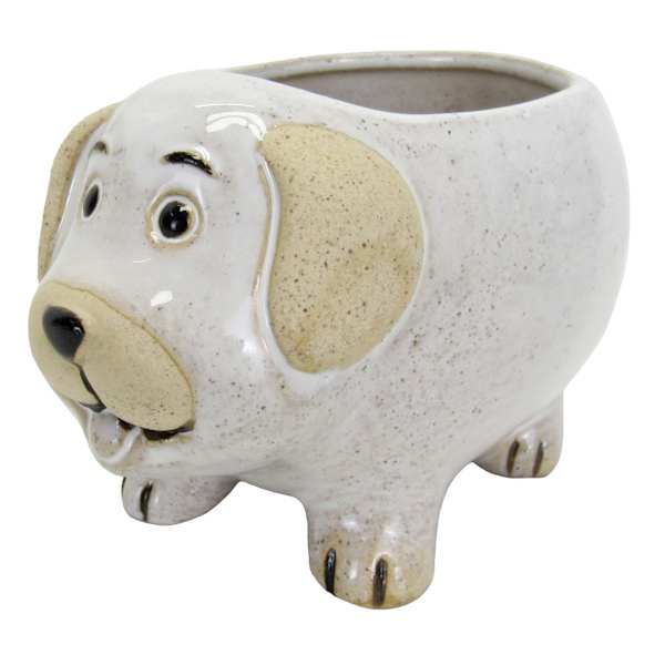 Indoor Dog Ceramic Pot, Extra Small