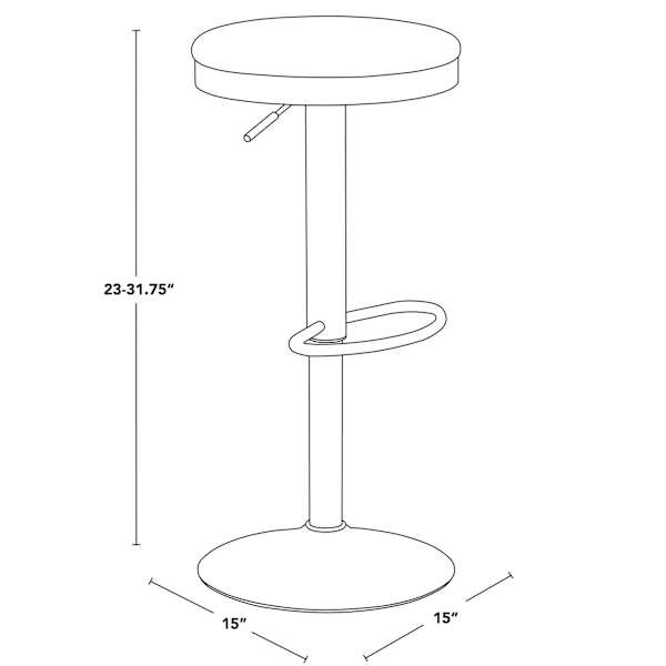 Providence Bailey Adjustable Barstool, Gold