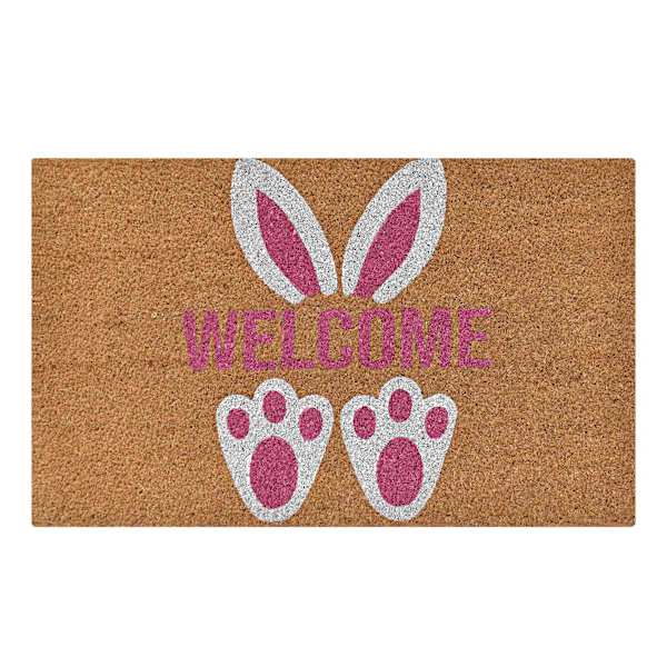 Bunny Brights Welcome Easter Bunny Coir Mat, 18x30
