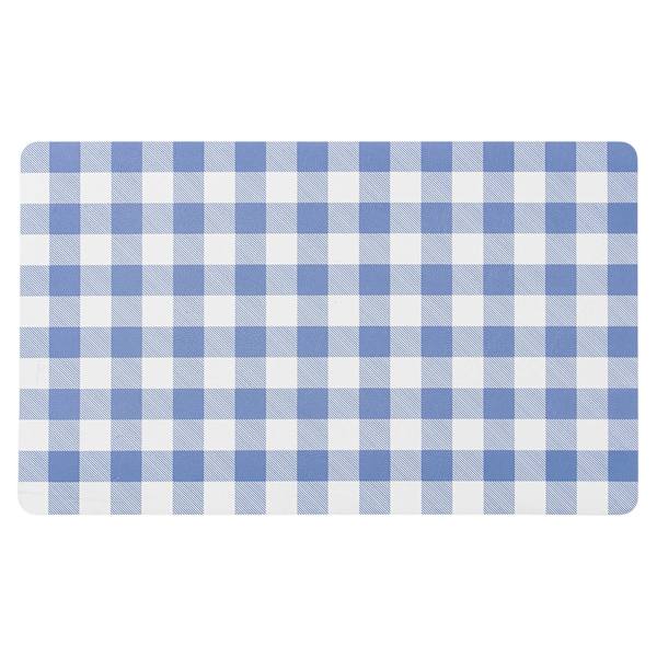 Homespun Easter Royal Blue Buffalo Plaid Kitchen Mat, 18x30