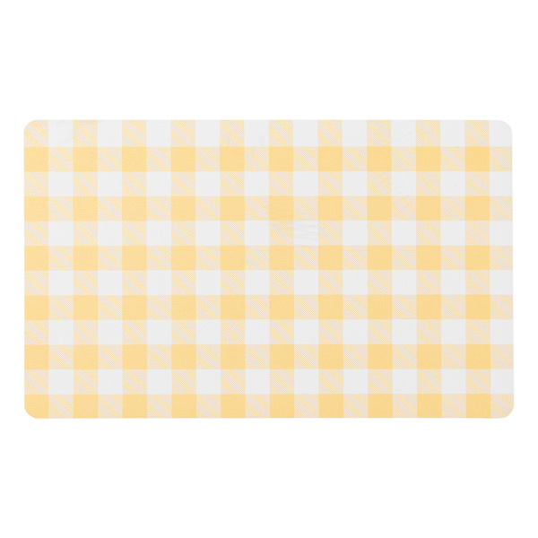 Homespun Easter Royal Yellow Buffalo Plaid Kitchen Mat, 18x30