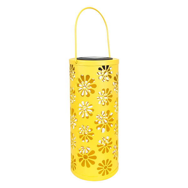 Sunny Club Yellow Flower Outdoor Lantern, 10"