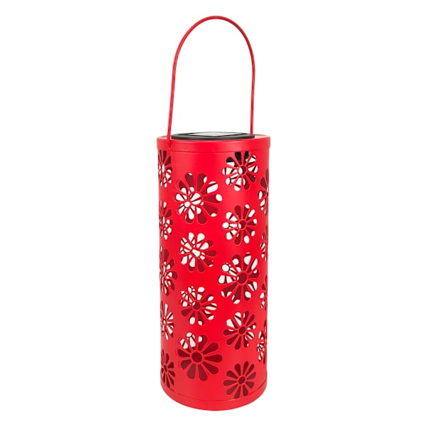 Sunny Club Red Flower Outdoor Lantern, 10"