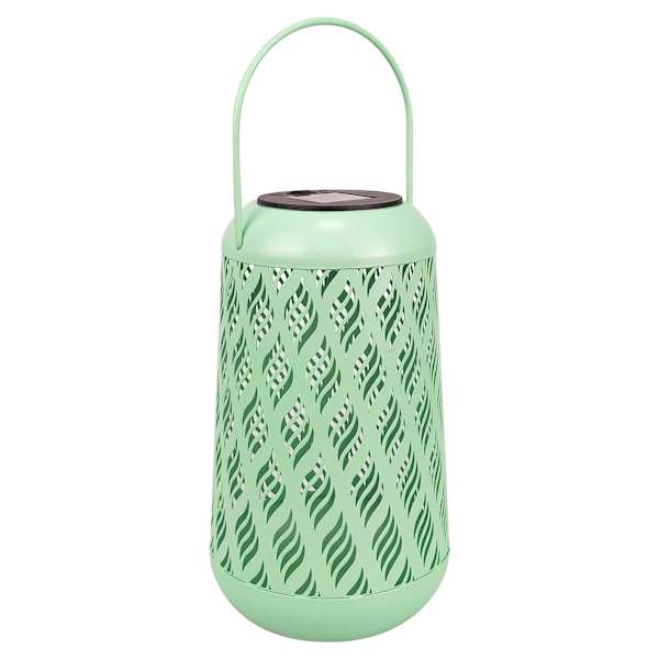 Green Geometric Cutout Outdoor Lantern, 7"