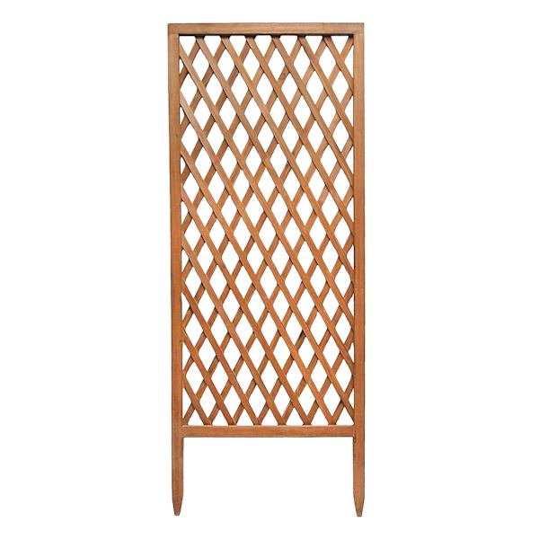 Natural Wooden Diamond Patterned Garden Trellis, 60"