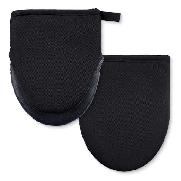 Set of 2 Black Silicone Mini Mitts