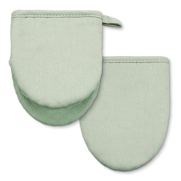Set of 2 Green Silicone Mini Mitts