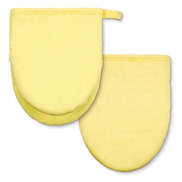 Set of 2 Yellow Silicone Mini Mitts