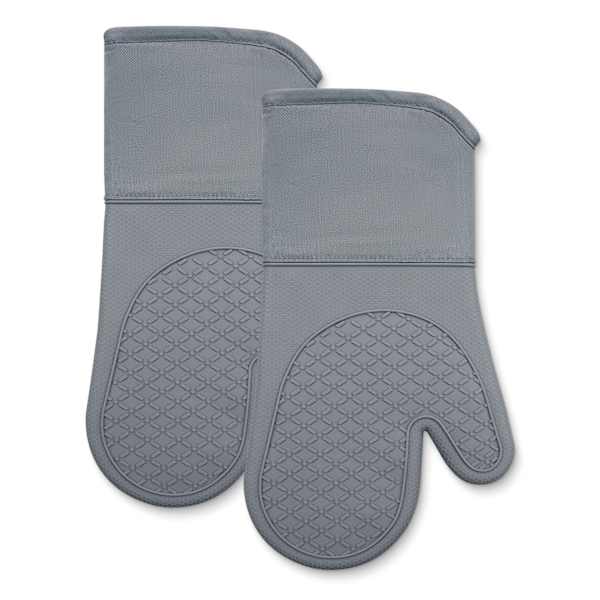 Grey Silicone Oven Mitt