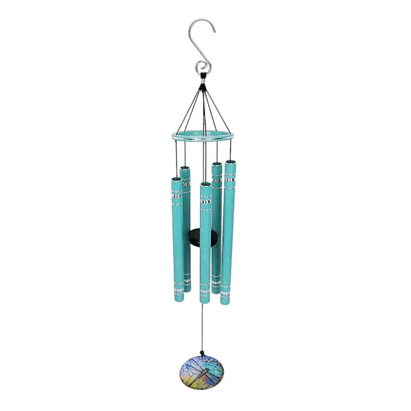 Light Green Metal Wind Chime, 28"