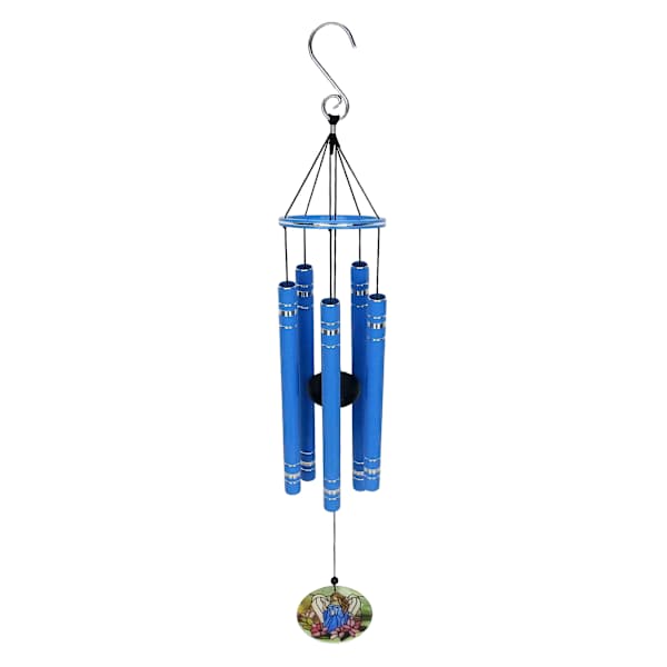 Light Blue Metal Wind Chime, 28"