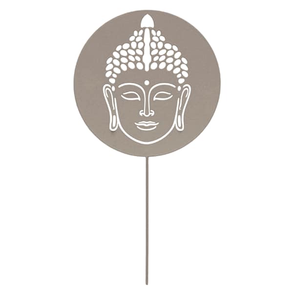 Found & Fable Metal Buddha Plant Yard Pick, 12"