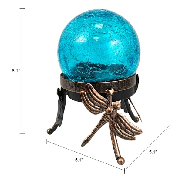 Light Blue Outdoor Solar Butterfly Figurine, 6"