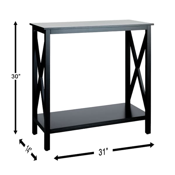 Alexander Wooden Console Table, Black