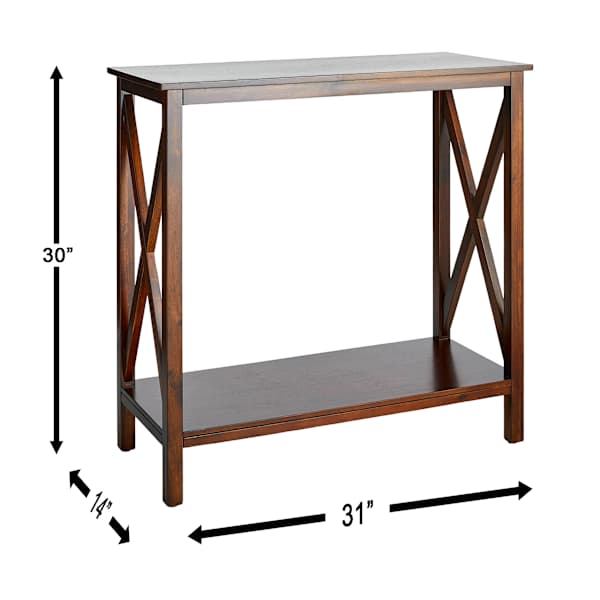 Alexander Wooden Console Table, Walnut Finish