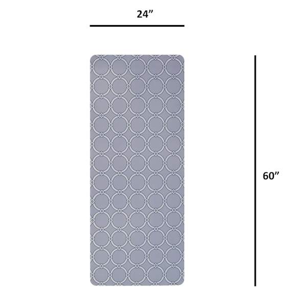 Providence Light Blue Trellis Printed Kitchen Runner, 24x60