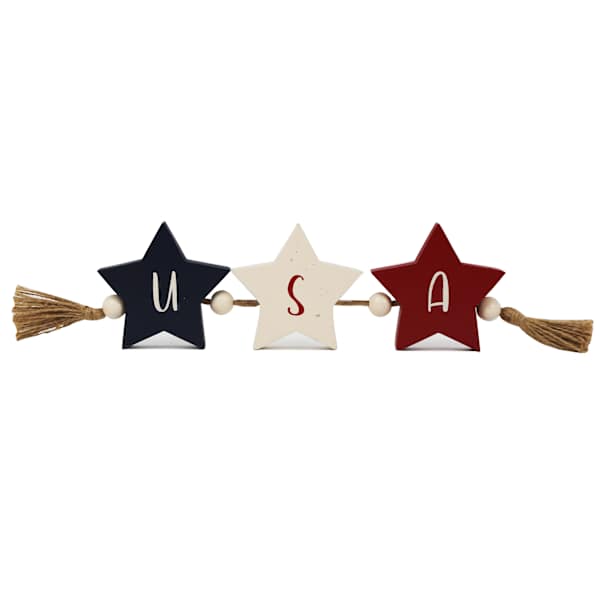 Homespun Patriotic Star Decor, 16"