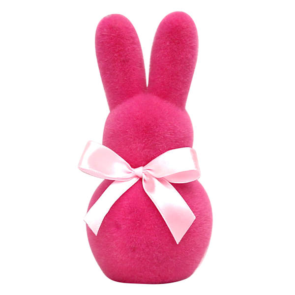 Bunny Brights Pink Flocked Bunny, 5.5"