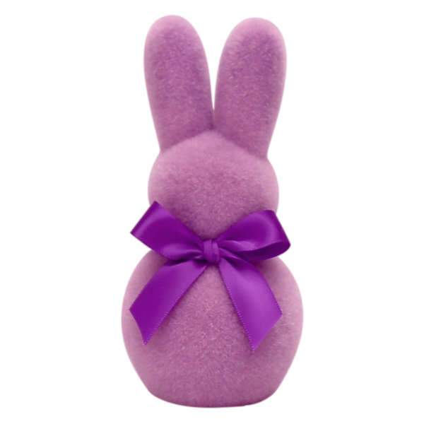 Bunny Brights Purple Flocked Easter Bunny, 5.5"