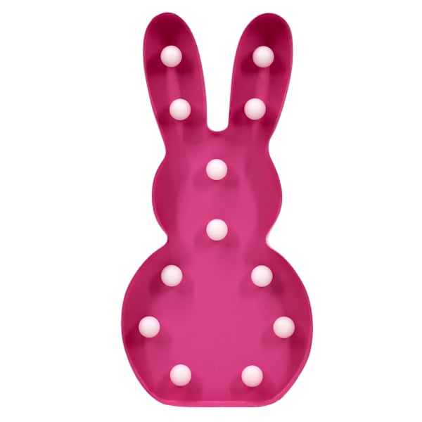 Bunny Brights LED Pink Metal Bunny, 10"