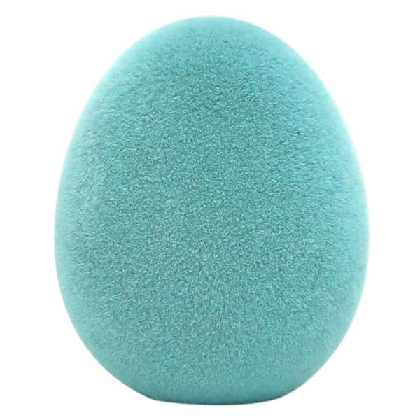 Bunny Brights Blue Flocked Easter Egg, 5.5"