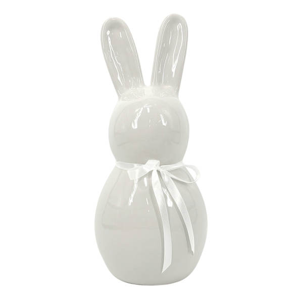 Bunny Brights White Ceramic Easter Bunny, 16"