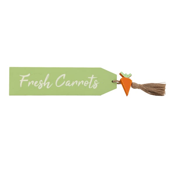 Homespun Easter Green Carrots Sign, 14"