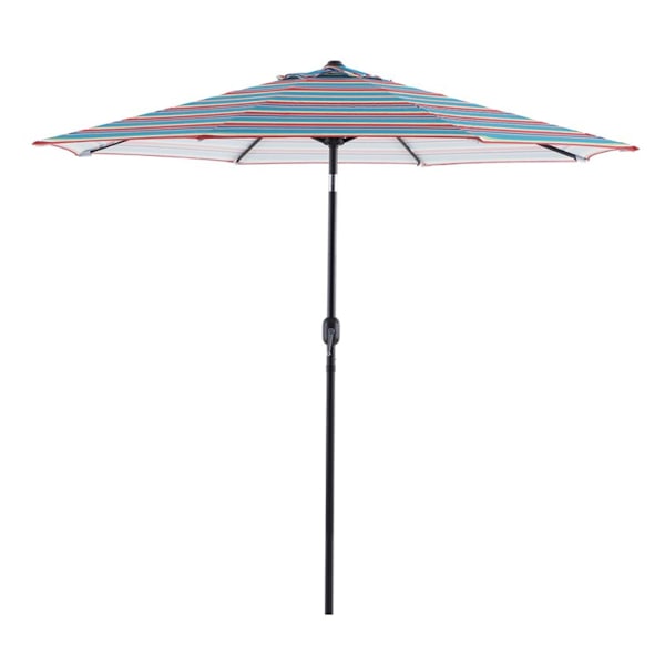 Alvarado Multi Stripe Crank & Tilt Round Patio Umbrella, 9'