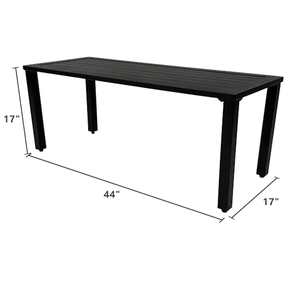 Grammercy Patio Bench, Black