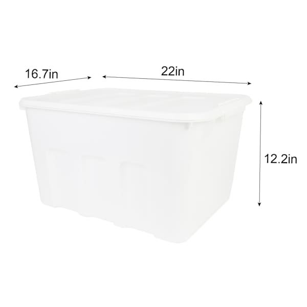 White Storage Tote, 52l