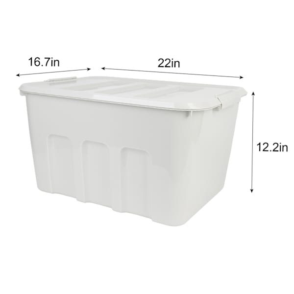 Grey & Clear Storage Tote, 52l
