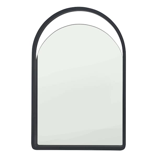 Crosby St. Black Wood Arch Wall Mirror, 22x34