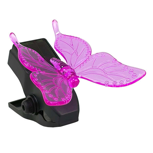 Light Purple Butterfly Outdoor Solar Clip