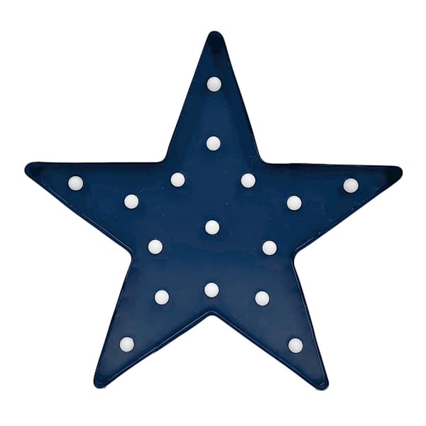 Homespun Patriotic LED Blue Star, 15"