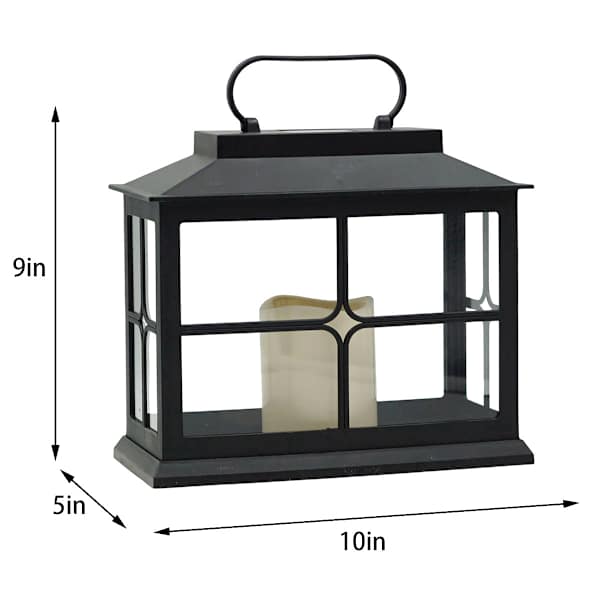 Black Box Outdoor Solar Lantern, 9"