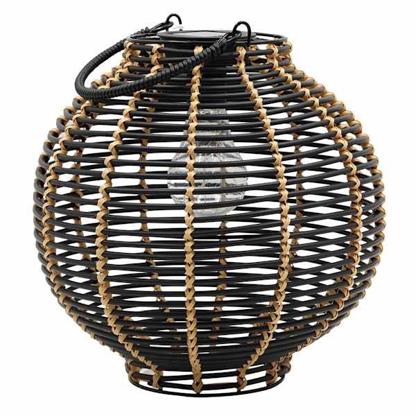 10In Rattan Solar Lantern